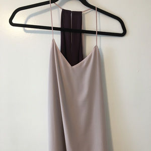 Reversible Light/Dark Purple tank with peek-a-boo